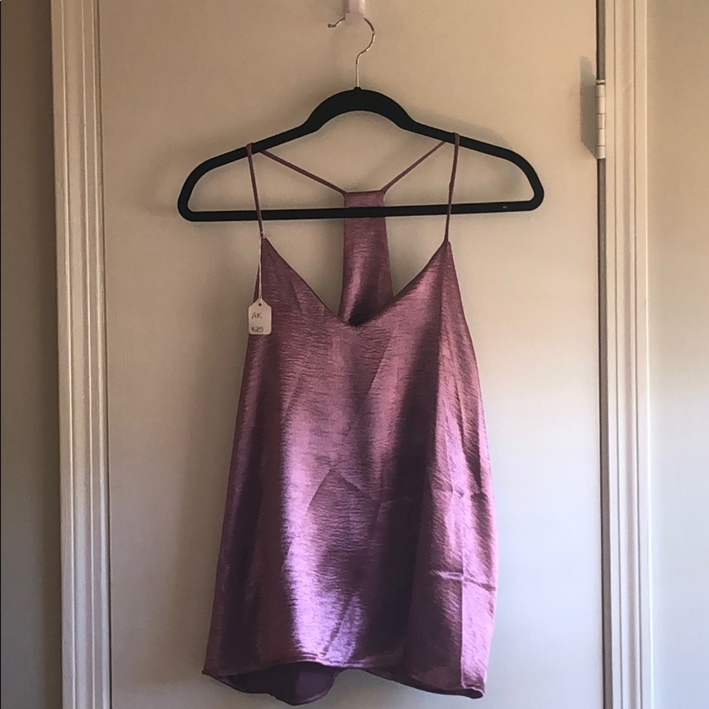 Style Rack; NWT; mauve silky racerback tank
